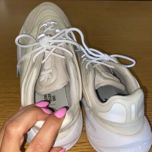 Adidas Cream and White Sneakers